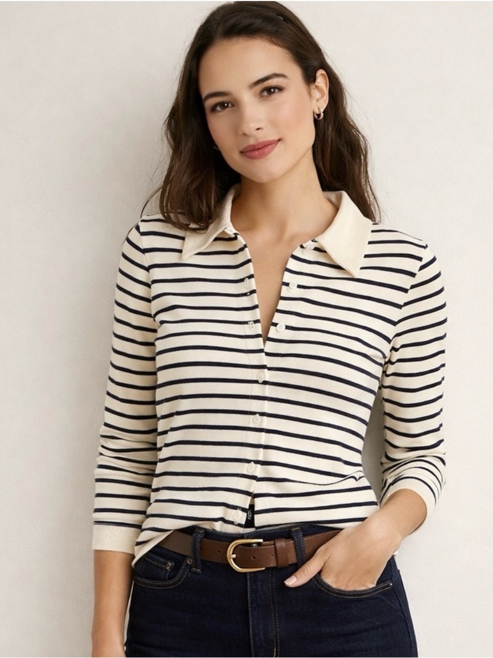 J Crew Soft Rib Cardigan Top In Stripe